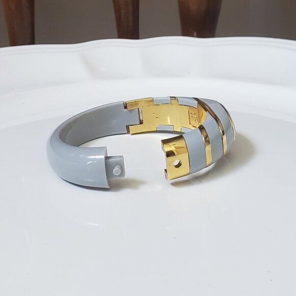 Vintage Alfex Swiss Gold and Gray Mechanical Bangle Watch - Picture 5 of 8